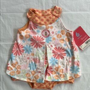 Carter's Pink and Orange Diaper Covers Playful Floral Design